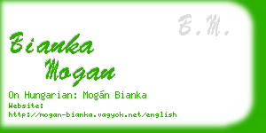 bianka mogan business card