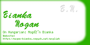 bianka mogan business card